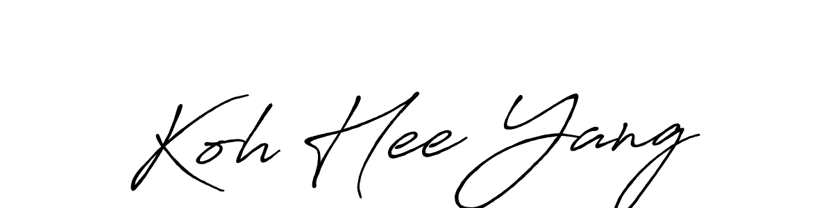 You should practise on your own different ways (Antro_Vectra_Bolder) to write your name (Koh Hee Yang) in signature. don't let someone else do it for you. Koh Hee Yang signature style 7 images and pictures png