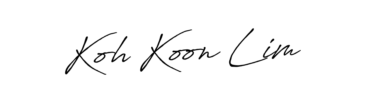 Create a beautiful signature design for name Koh Koon Lim. With this signature (Antro_Vectra_Bolder) fonts, you can make a handwritten signature for free. Koh Koon Lim signature style 7 images and pictures png