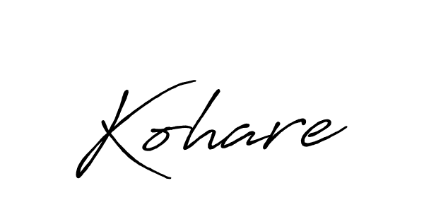 Make a beautiful signature design for name Kohare. With this signature (Antro_Vectra_Bolder) style, you can create a handwritten signature for free. Kohare signature style 7 images and pictures png