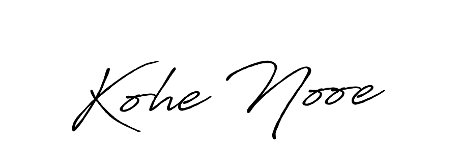 Design your own signature with our free online signature maker. With this signature software, you can create a handwritten (Antro_Vectra_Bolder) signature for name Kohe Nooe. Kohe Nooe signature style 7 images and pictures png