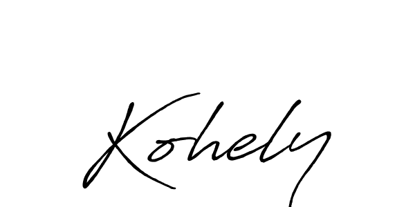 Design your own signature with our free online signature maker. With this signature software, you can create a handwritten (Antro_Vectra_Bolder) signature for name Kohely. Kohely signature style 7 images and pictures png