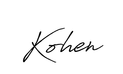 How to make Kohen name signature. Use Antro_Vectra_Bolder style for creating short signs online. This is the latest handwritten sign. Kohen signature style 7 images and pictures png