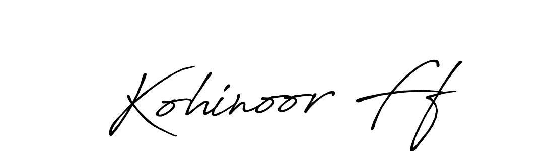 Kohinoor Ff stylish signature style. Best Handwritten Sign (Antro_Vectra_Bolder) for my name. Handwritten Signature Collection Ideas for my name Kohinoor Ff. Kohinoor Ff signature style 7 images and pictures png