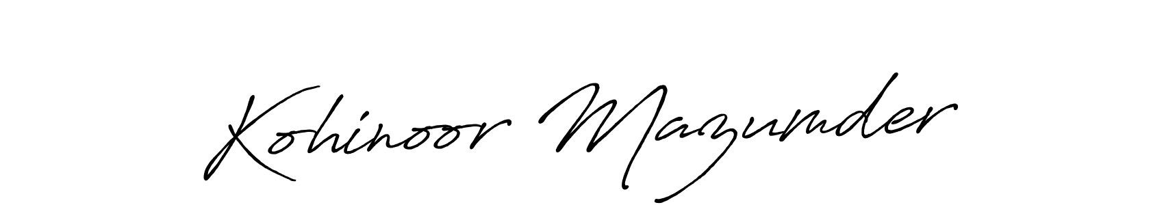 Antro_Vectra_Bolder is a professional signature style that is perfect for those who want to add a touch of class to their signature. It is also a great choice for those who want to make their signature more unique. Get Kohinoor Mazumder name to fancy signature for free. Kohinoor Mazumder signature style 7 images and pictures png