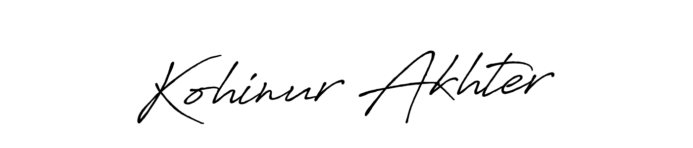 Use a signature maker to create a handwritten signature online. With this signature software, you can design (Antro_Vectra_Bolder) your own signature for name Kohinur Akhter. Kohinur Akhter signature style 7 images and pictures png