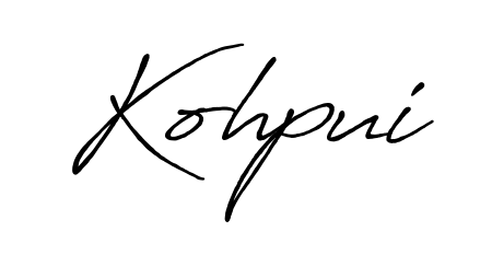 Discover the perfect balance of readability and style for Kohpui with Antro_Vectra_Bolder font. Create your dream signature today. Kohpui signature style 7 images and pictures png