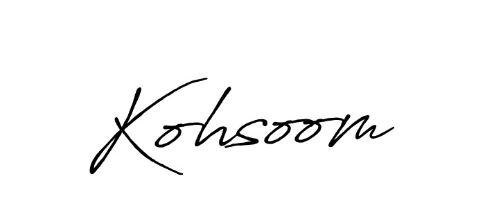 Also we have Kohsoom name is the best signature style. Create professional handwritten signature collection using Antro_Vectra_Bolder autograph style. Kohsoom signature style 7 images and pictures png