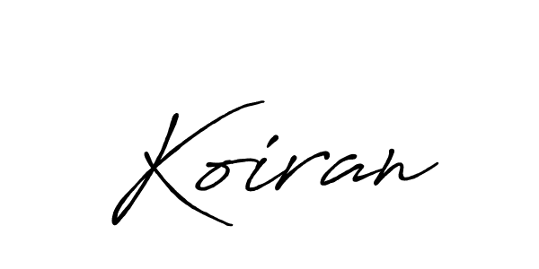 How to make Koiran signature? Antro_Vectra_Bolder is a professional autograph style. Create handwritten signature for Koiran name. Koiran signature style 7 images and pictures png