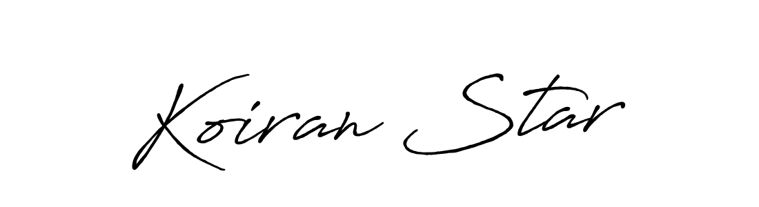 The best way (Antro_Vectra_Bolder) to make a short signature is to pick only two or three words in your name. The name Koiran Star include a total of six letters. For converting this name. Koiran Star signature style 7 images and pictures png