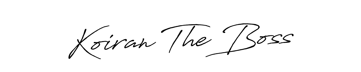 Here are the top 10 professional signature styles for the name Koiran The Boss. These are the best autograph styles you can use for your name. Koiran The Boss signature style 7 images and pictures png