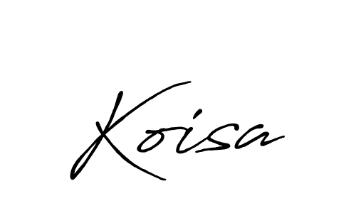 How to make Koisa signature? Antro_Vectra_Bolder is a professional autograph style. Create handwritten signature for Koisa name. Koisa signature style 7 images and pictures png