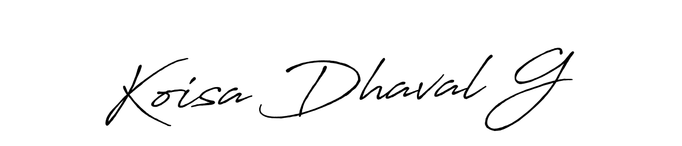 The best way (Antro_Vectra_Bolder) to make a short signature is to pick only two or three words in your name. The name Koisa Dhaval G include a total of six letters. For converting this name. Koisa Dhaval G signature style 7 images and pictures png