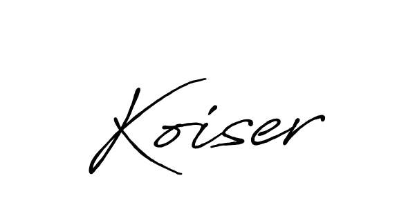 Make a beautiful signature design for name Koiser. With this signature (Antro_Vectra_Bolder) style, you can create a handwritten signature for free. Koiser signature style 7 images and pictures png