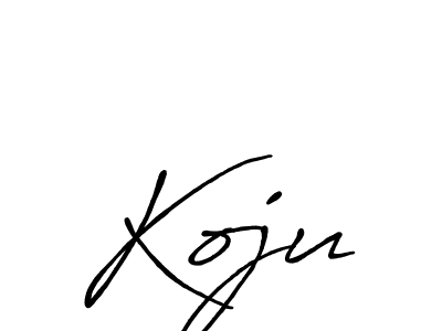 You should practise on your own different ways (Antro_Vectra_Bolder) to write your name (Koju) in signature. don't let someone else do it for you. Koju signature style 7 images and pictures png