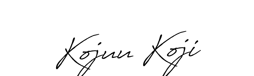 How to make Kojuu Koji signature? Antro_Vectra_Bolder is a professional autograph style. Create handwritten signature for Kojuu Koji name. Kojuu Koji signature style 7 images and pictures png