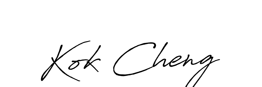 How to make Kok Cheng signature? Antro_Vectra_Bolder is a professional autograph style. Create handwritten signature for Kok Cheng name. Kok Cheng signature style 7 images and pictures png