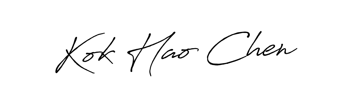Design your own signature with our free online signature maker. With this signature software, you can create a handwritten (Antro_Vectra_Bolder) signature for name Kok Hao Chen. Kok Hao Chen signature style 7 images and pictures png