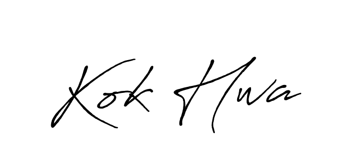 Create a beautiful signature design for name Kok Hwa. With this signature (Antro_Vectra_Bolder) fonts, you can make a handwritten signature for free. Kok Hwa signature style 7 images and pictures png