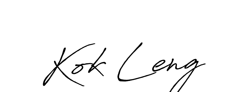 You should practise on your own different ways (Antro_Vectra_Bolder) to write your name (Kok Leng) in signature. don't let someone else do it for you. Kok Leng signature style 7 images and pictures png