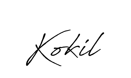 Design your own signature with our free online signature maker. With this signature software, you can create a handwritten (Antro_Vectra_Bolder) signature for name Kokil. Kokil signature style 7 images and pictures png