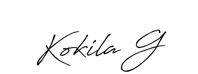 Design your own signature with our free online signature maker. With this signature software, you can create a handwritten (Antro_Vectra_Bolder) signature for name Kokila G. Kokila G signature style 7 images and pictures png