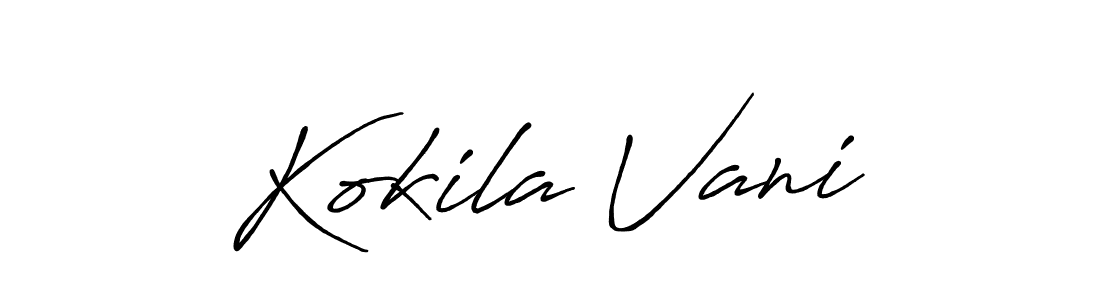 Also You can easily find your signature by using the search form. We will create Kokila Vani name handwritten signature images for you free of cost using Antro_Vectra_Bolder sign style. Kokila Vani signature style 7 images and pictures png