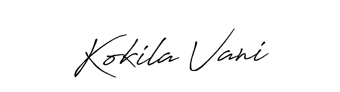 Design your own signature with our free online signature maker. With this signature software, you can create a handwritten (Antro_Vectra_Bolder) signature for name Kokila Vani. Kokila Vani signature style 7 images and pictures png