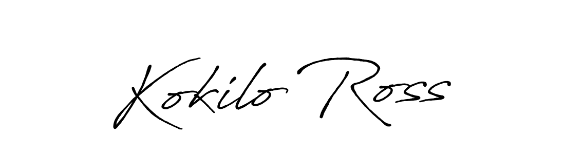 Kokilo Ross stylish signature style. Best Handwritten Sign (Antro_Vectra_Bolder) for my name. Handwritten Signature Collection Ideas for my name Kokilo Ross. Kokilo Ross signature style 7 images and pictures png