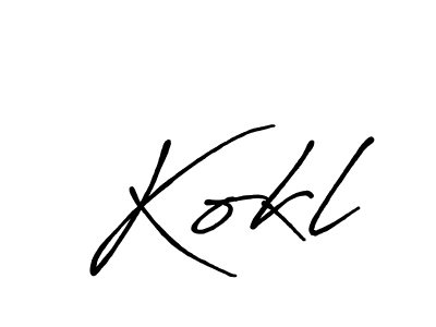 You should practise on your own different ways (Antro_Vectra_Bolder) to write your name (Kokl) in signature. don't let someone else do it for you. Kokl signature style 7 images and pictures png
