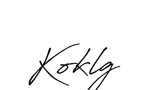 Use a signature maker to create a handwritten signature online. With this signature software, you can design (Antro_Vectra_Bolder) your own signature for name Koklg. Koklg signature style 7 images and pictures png