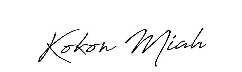 Create a beautiful signature design for name Kokon Miah. With this signature (Antro_Vectra_Bolder) fonts, you can make a handwritten signature for free. Kokon Miah signature style 7 images and pictures png