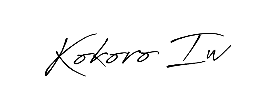 Also we have Kokoro Iw name is the best signature style. Create professional handwritten signature collection using Antro_Vectra_Bolder autograph style. Kokoro Iw signature style 7 images and pictures png