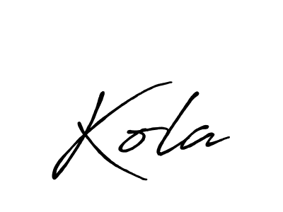 Best and Professional Signature Style for Kola. Antro_Vectra_Bolder Best Signature Style Collection. Kola signature style 7 images and pictures png