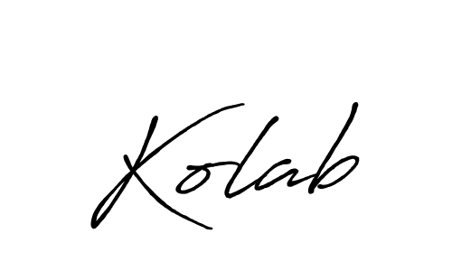 The best way (Antro_Vectra_Bolder) to make a short signature is to pick only two or three words in your name. The name Kolab include a total of six letters. For converting this name. Kolab signature style 7 images and pictures png