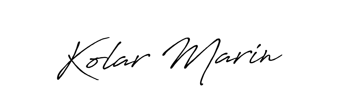 Make a beautiful signature design for name Kolar Marin. With this signature (Antro_Vectra_Bolder) style, you can create a handwritten signature for free. Kolar Marin signature style 7 images and pictures png