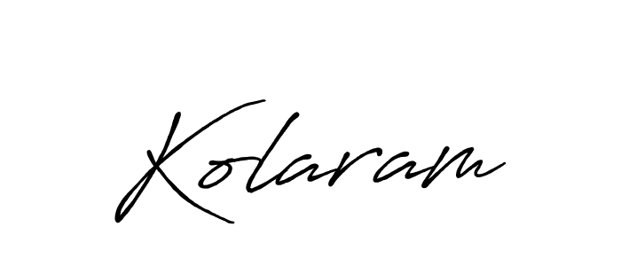 It looks lik you need a new signature style for name Kolaram. Design unique handwritten (Antro_Vectra_Bolder) signature with our free signature maker in just a few clicks. Kolaram signature style 7 images and pictures png