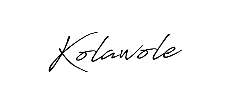 Create a beautiful signature design for name Kolawole. With this signature (Antro_Vectra_Bolder) fonts, you can make a handwritten signature for free. Kolawole signature style 7 images and pictures png