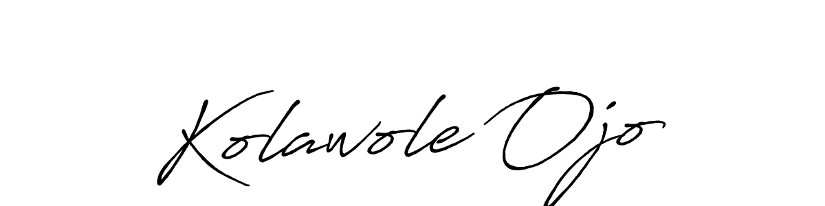 Create a beautiful signature design for name Kolawole Ojo. With this signature (Antro_Vectra_Bolder) fonts, you can make a handwritten signature for free. Kolawole Ojo signature style 7 images and pictures png