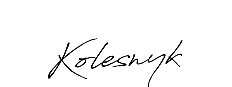 Also You can easily find your signature by using the search form. We will create Kolesnyk name handwritten signature images for you free of cost using Antro_Vectra_Bolder sign style. Kolesnyk signature style 7 images and pictures png