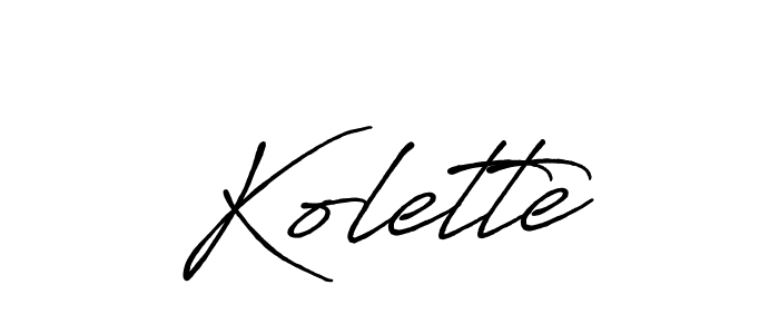 Also we have Kolette name is the best signature style. Create professional handwritten signature collection using Antro_Vectra_Bolder autograph style. Kolette signature style 7 images and pictures png