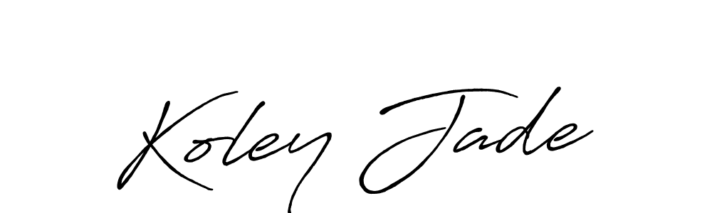 Design your own signature with our free online signature maker. With this signature software, you can create a handwritten (Antro_Vectra_Bolder) signature for name Koley Jade. Koley Jade signature style 7 images and pictures png
