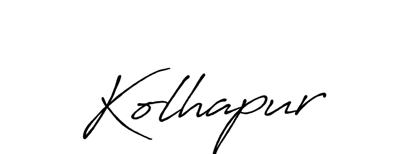 Make a beautiful signature design for name Kolhapur. With this signature (Antro_Vectra_Bolder) style, you can create a handwritten signature for free. Kolhapur signature style 7 images and pictures png