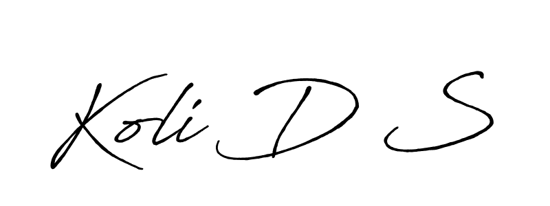 Also You can easily find your signature by using the search form. We will create Koli D S name handwritten signature images for you free of cost using Antro_Vectra_Bolder sign style. Koli D S signature style 7 images and pictures png