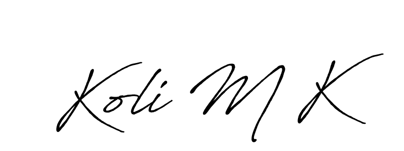 Once you've used our free online signature maker to create your best signature Antro_Vectra_Bolder style, it's time to enjoy all of the benefits that Koli M K name signing documents. Koli M K signature style 7 images and pictures png
