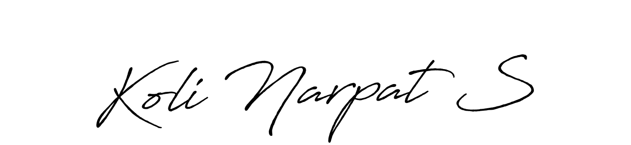 Also You can easily find your signature by using the search form. We will create Koli Narpat S name handwritten signature images for you free of cost using Antro_Vectra_Bolder sign style. Koli Narpat S signature style 7 images and pictures png