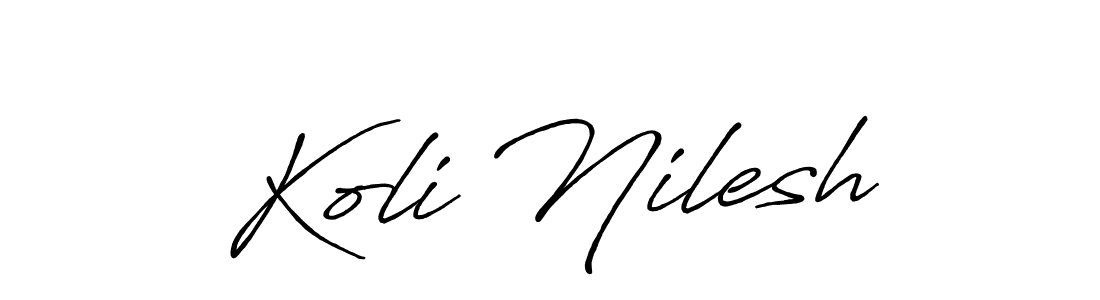 You should practise on your own different ways (Antro_Vectra_Bolder) to write your name (Koli Nilesh) in signature. don't let someone else do it for you. Koli Nilesh signature style 7 images and pictures png