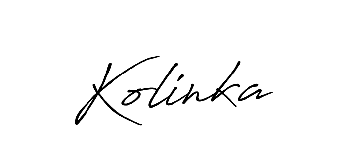 How to make Kolinka name signature. Use Antro_Vectra_Bolder style for creating short signs online. This is the latest handwritten sign. Kolinka signature style 7 images and pictures png