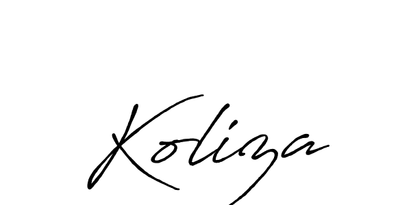 How to make Koliza name signature. Use Antro_Vectra_Bolder style for creating short signs online. This is the latest handwritten sign. Koliza signature style 7 images and pictures png