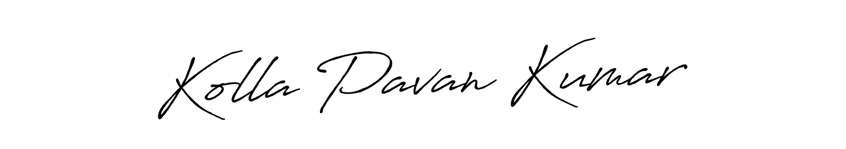 Use a signature maker to create a handwritten signature online. With this signature software, you can design (Antro_Vectra_Bolder) your own signature for name Kolla Pavan Kumar. Kolla Pavan Kumar signature style 7 images and pictures png