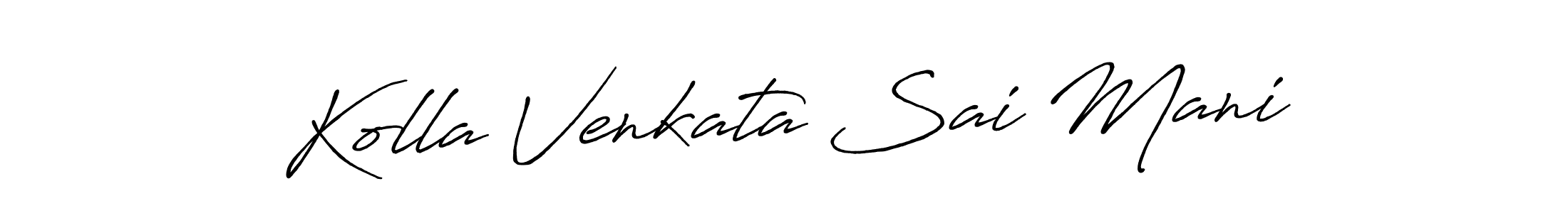 How to make Kolla Venkata Sai Mani signature? Antro_Vectra_Bolder is a professional autograph style. Create handwritten signature for Kolla Venkata Sai Mani name. Kolla Venkata Sai Mani signature style 7 images and pictures png